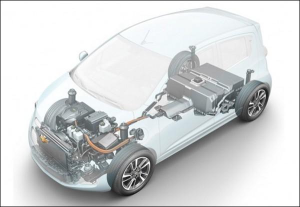 Схема Spark EV (изображение Chevrolet).