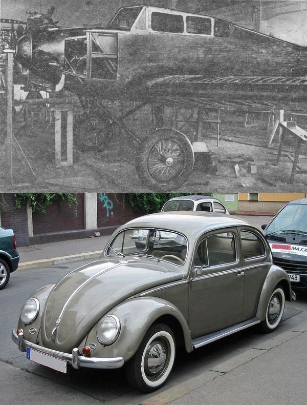 Авиация и автомобилестроение одновременно начали использовать магний: ЭМАИ-1 — в 1934 году, а Volkswagen Käfer (магниевые картер КПП и блок двигателя) — чуть позже. Пойти дальше первопроходцев пока не удаётся. (Фото Wikimedia Commons.)