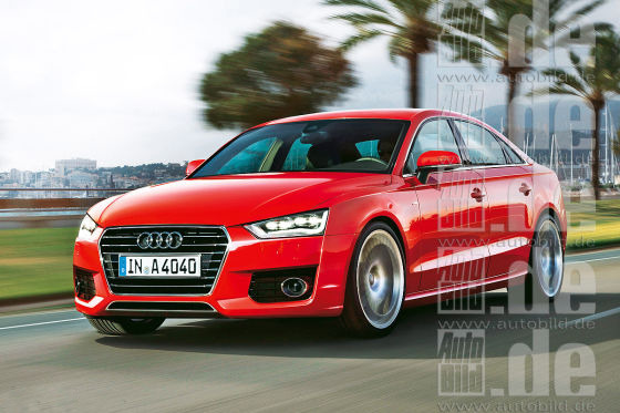 Опубликованы первые изображения Audi A4 2015 года