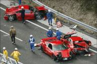 В японии произошла самая дорогая автомобильная авария