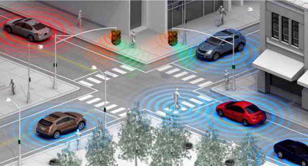 Не только с пешеходом, но и с машиной, имеющей на борту точку Wi-Fi Direct, столкнуться будет значительно сложнее. (Иллюстрация General Motors.)   